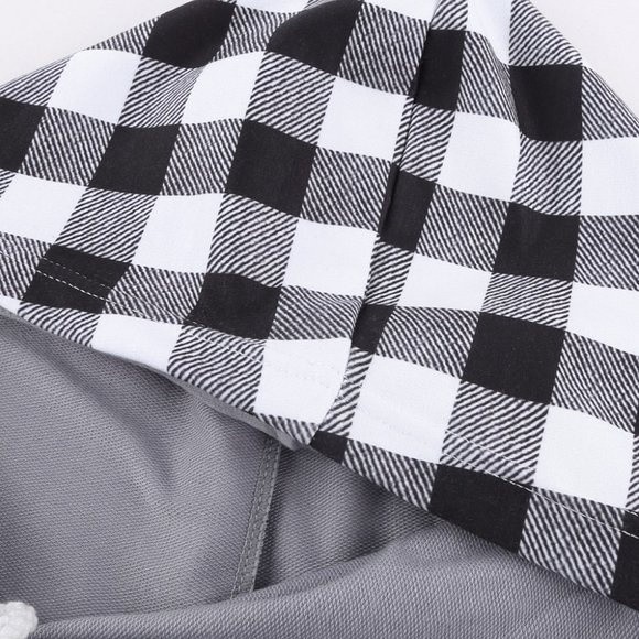 Christmas Tree Plaid Pattern Asymmetric Zip Hoodie light weight - Picture 5 of 12